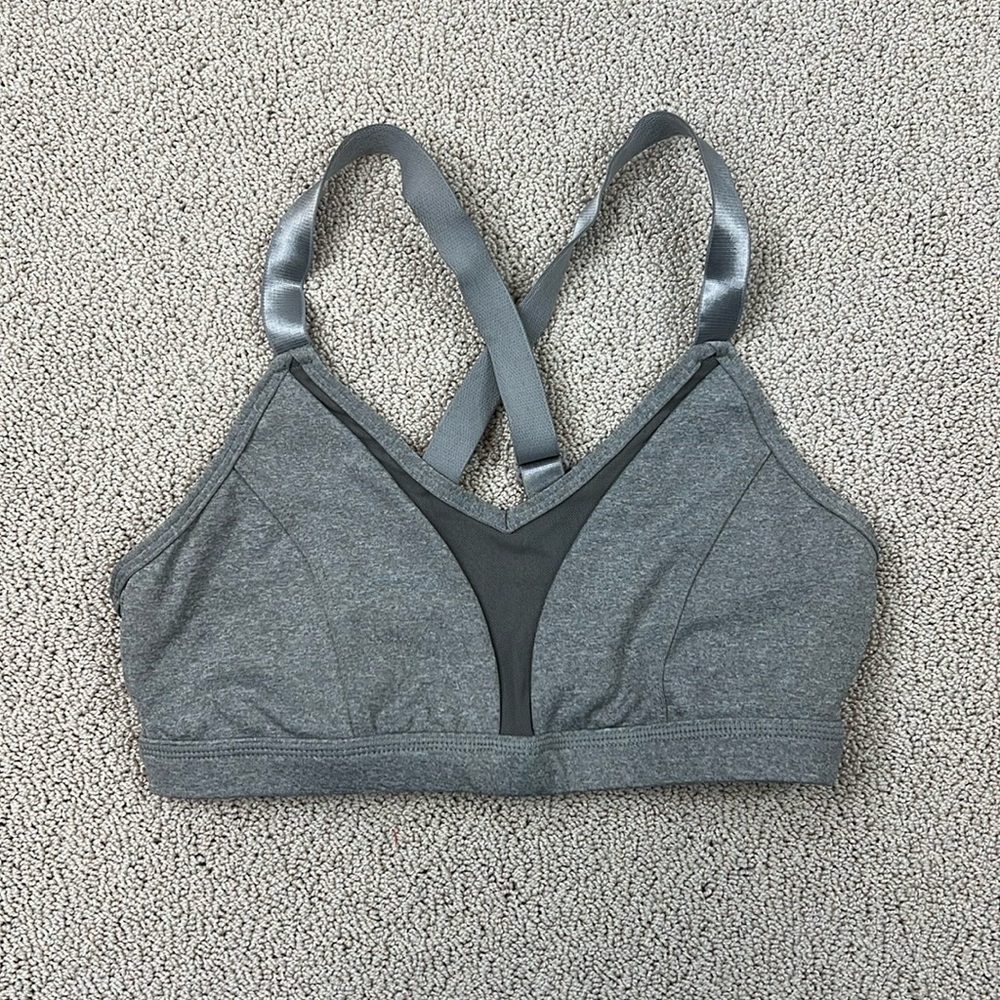 Born Primitive Two Toned Sports Bra Womens Size Small Gray Workout CrossFit